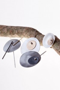 Aines Jewels - Air Collection - earrings and rings of gold, silver and oxidized silver