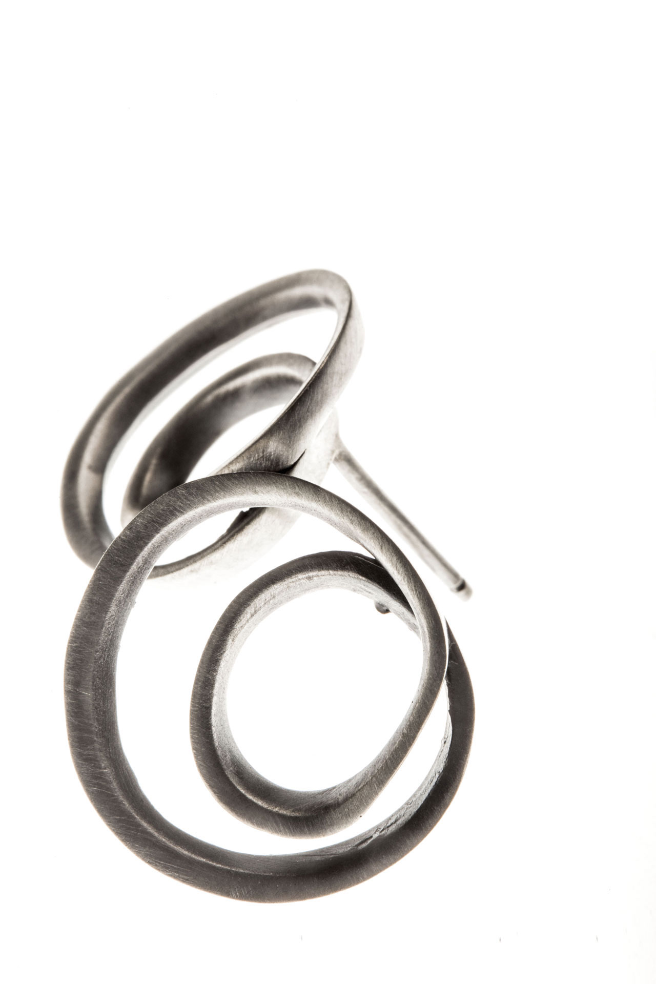Aines handmade Jewellery - Labyrinth Collection - Silver earrings.
